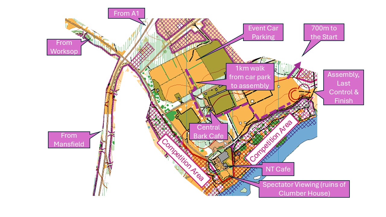 Map showing Parking Location